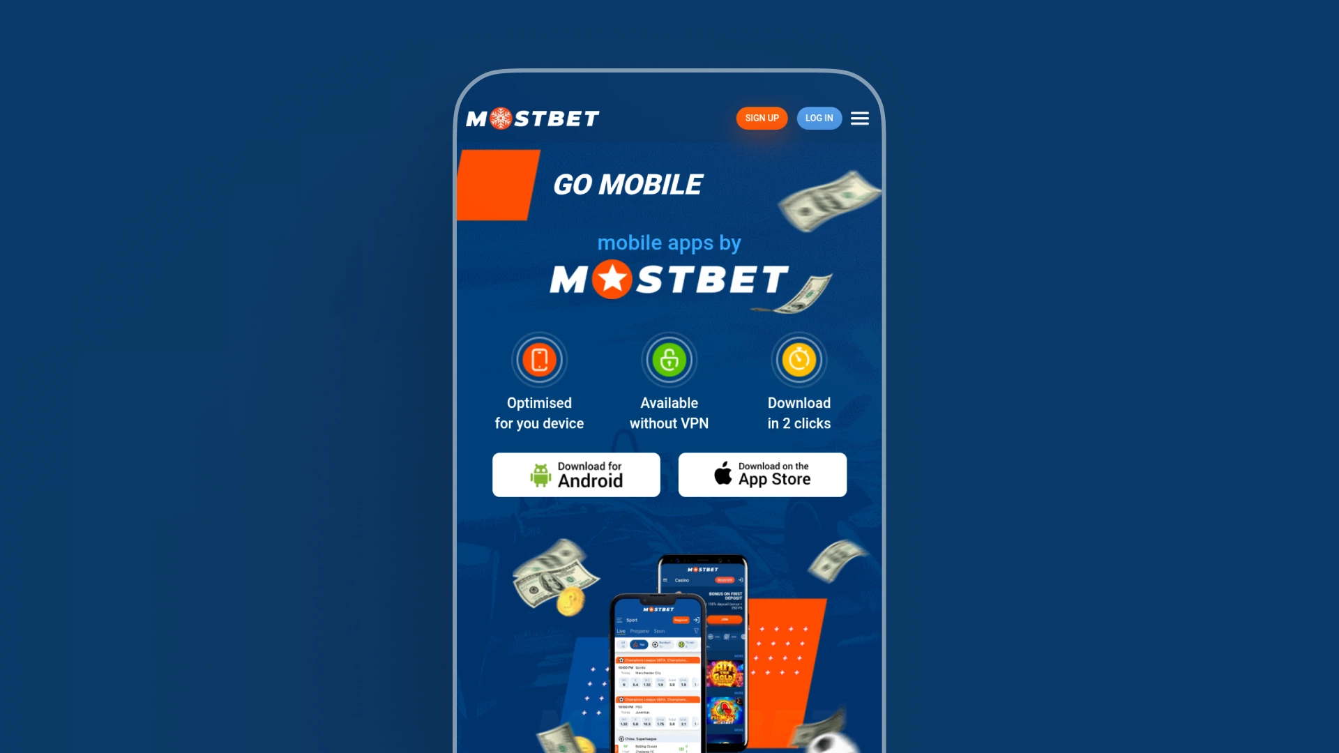 screenshot download app mostbet